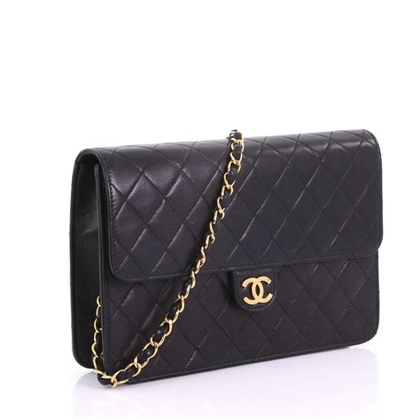 chanel quilted clutch handbag|chanel vintage clutch with chain.